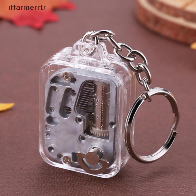 1 Móc Khóa Hình Hộp Nhạc Bằng Kim Loại diy