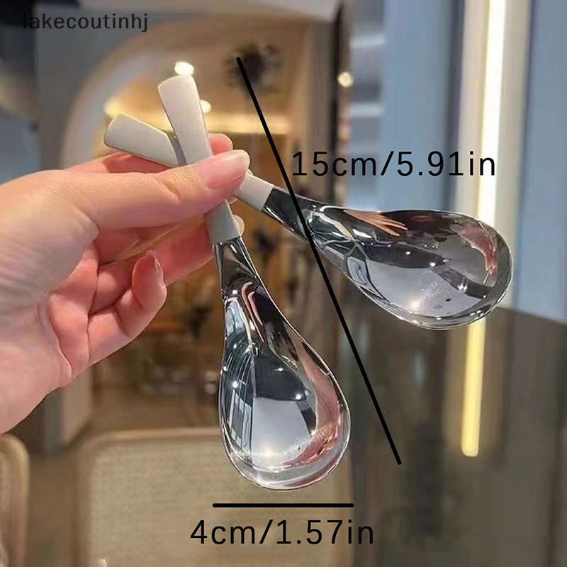 Muỗng Súp Inox Mạ Vàng / Bạc Mặt Gương Đánh Bóng Cho Bàn Ăn / Cà Phê / Gia Đình