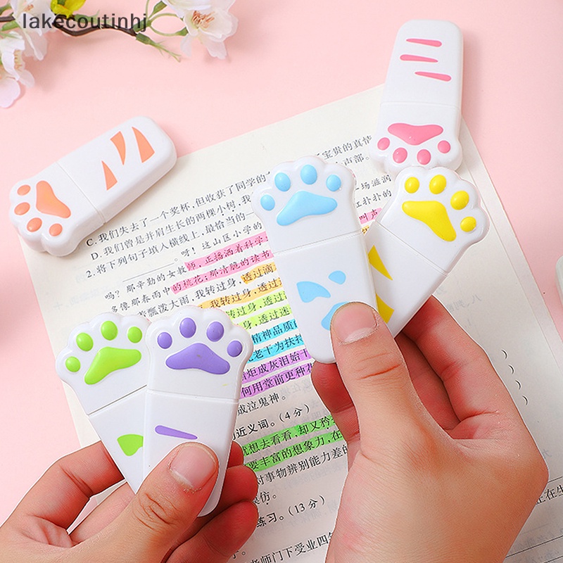 1 Bút Dạ Quang Hình Chân Mèo Đáng Yêu
