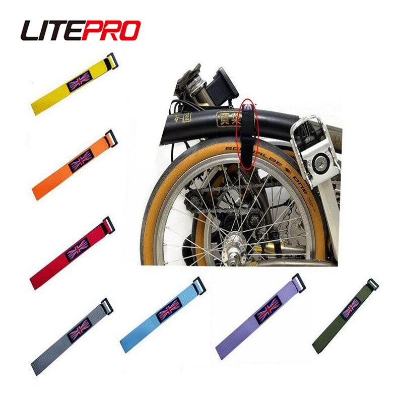 Dây Đai nylon Cố Định Khung Xe Đạp Gấp Nhiều Màu Sắc Họa Tiết Lá Cờ Anh Chống Vỡ brompton