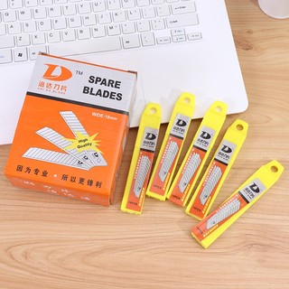Hộp 10 lưỡi dao thay thế dao rọc giấy lớn - lưỡi dao dọc giấy sơ cua