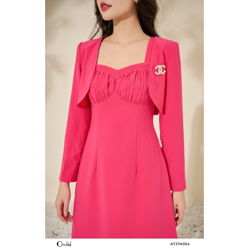 Set công sở váy 2 dây phối áo khoác dài tay Orchid - AT27A054