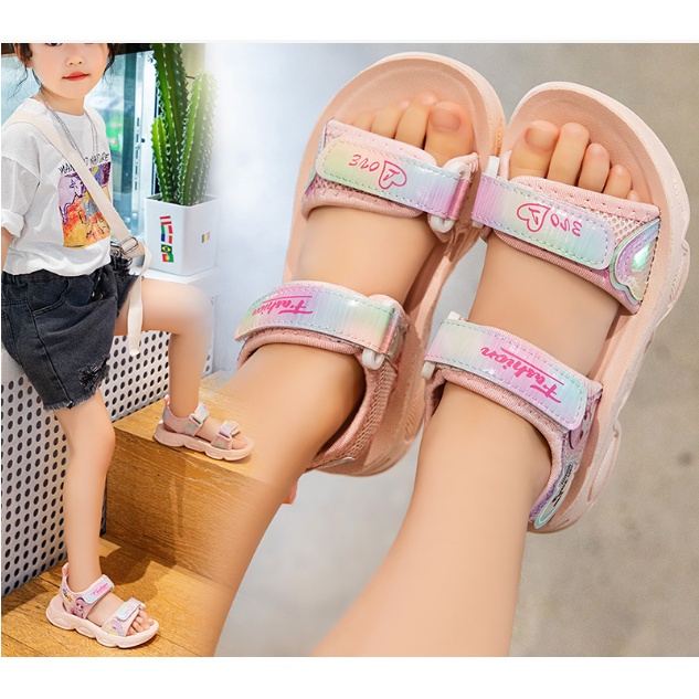 Dép sandal bé gái đi học đế đúc đi mưa phong cách hàn quốc
