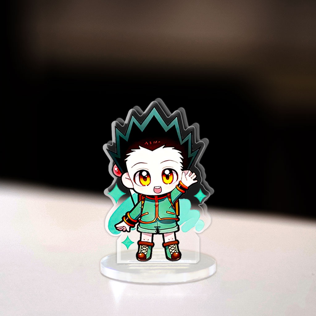 Mô hình 3cm Mini Hunter X Hunter Standee Killua Zoldyck Gon Freecss Anime Manga Chibi trang trí góc học tập cao 3cm NLP