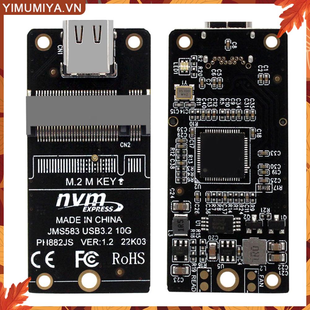 ☼Yimumiya ☼ Bảng Mạch Giao Diện usb3.2 Sang type-c Cho 2230 2242 2260 2280 ssd m.2