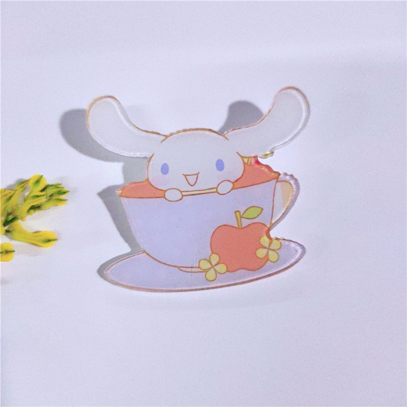 Sanrio Ghim Cài Áo Trang Trí Ba Lô h0043 Bằng acrylic Hình cinnamoroll Dễ Thương
