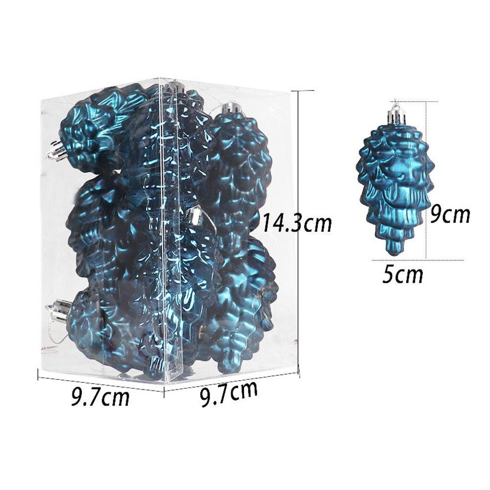 Set 8 Phụ Kiện Treo Trang Trí Giáng Sinh Bằng Nhựa Mờ Sáng 9cm