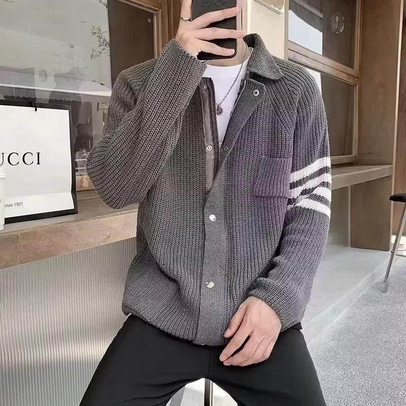 Áo Khoác cardigan Len Dệt Kim Dày Dặn Phong Cách Thời Trang Thu Đông Mới Cho Cặp Đôi