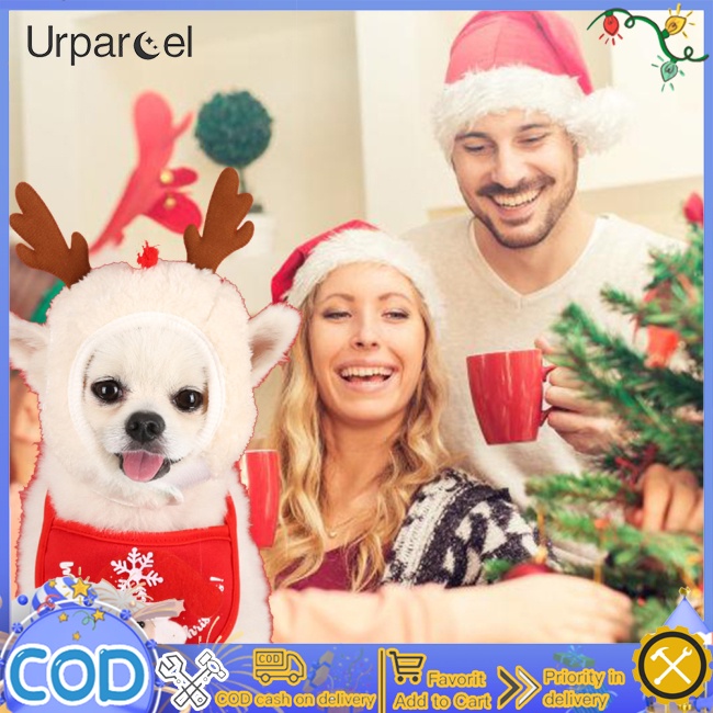 Urparcel Nón Giáng Sinh Thủ Công Siêu Mềm Thoáng Khí Thoải Mái Làm Quà Tặng Cho Chó Mèo