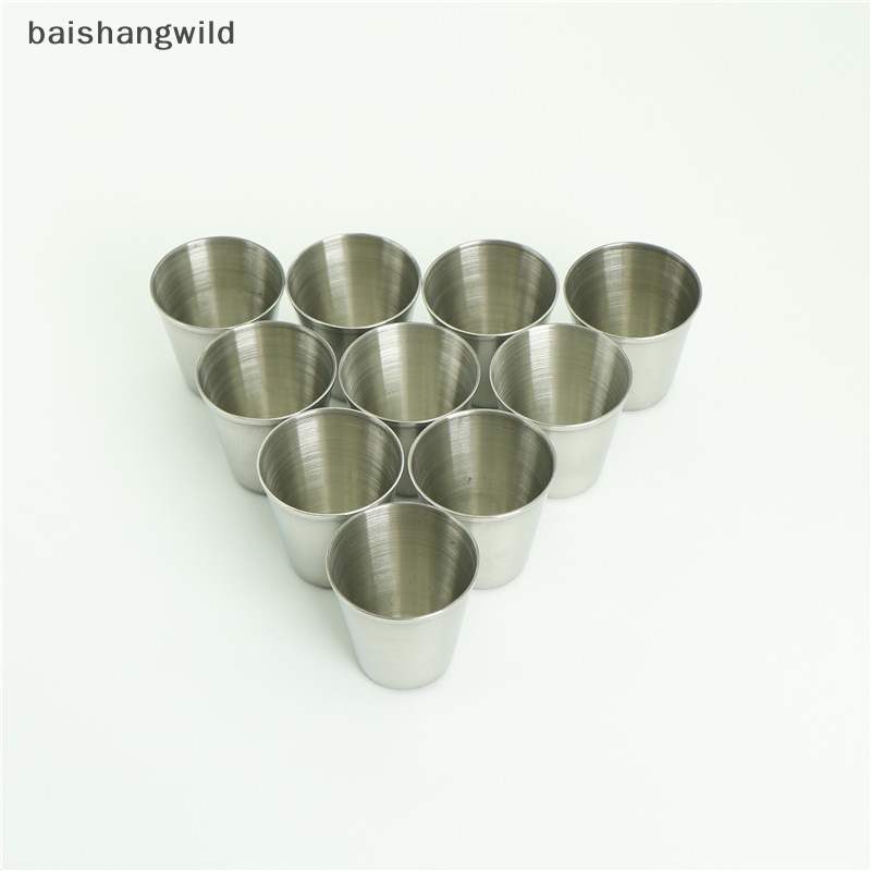 Basl 10 Cái 30ml Di Động Inox Rượu Uống Ly Barware Cup BASL