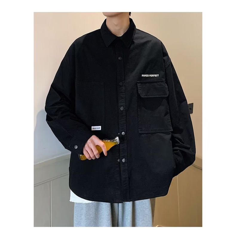 Áo Sơ Mi Tay Dài Dáng Rộng plus size m-8xl Phong Cách Hàn Quốc Cao Cấp Cho Nam