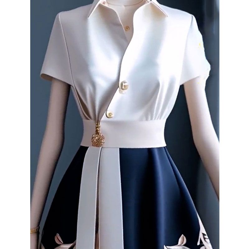 Hàng Mới Áo Sơ Mi Trắng Phong Cách Trung Hoa xiaoxiang Kungtai Cao Cấp Cho Nữ