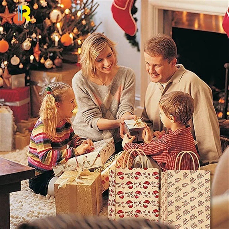 Túi Giấy kraft Đựng Quà / Kẹo Giáng Sinh / Năm Mới Có Tay Cầm