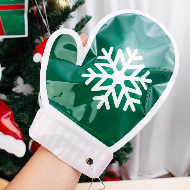 Hoạt Hình Túi Nhựa Đựng Quà / Đồ Tráng Miệng Có Khóa Kéo Hình Ông Già Noel / Người Tuyết diy