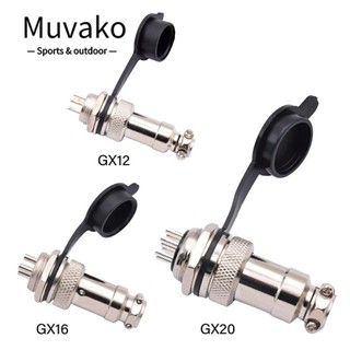 Muvako gx12 gx16 gx20 nắp đậy ổ cắm vòng tròn bằng cao su chống bụi chống nước trọng lượng nhẹ cho gx12 gx16 gx20