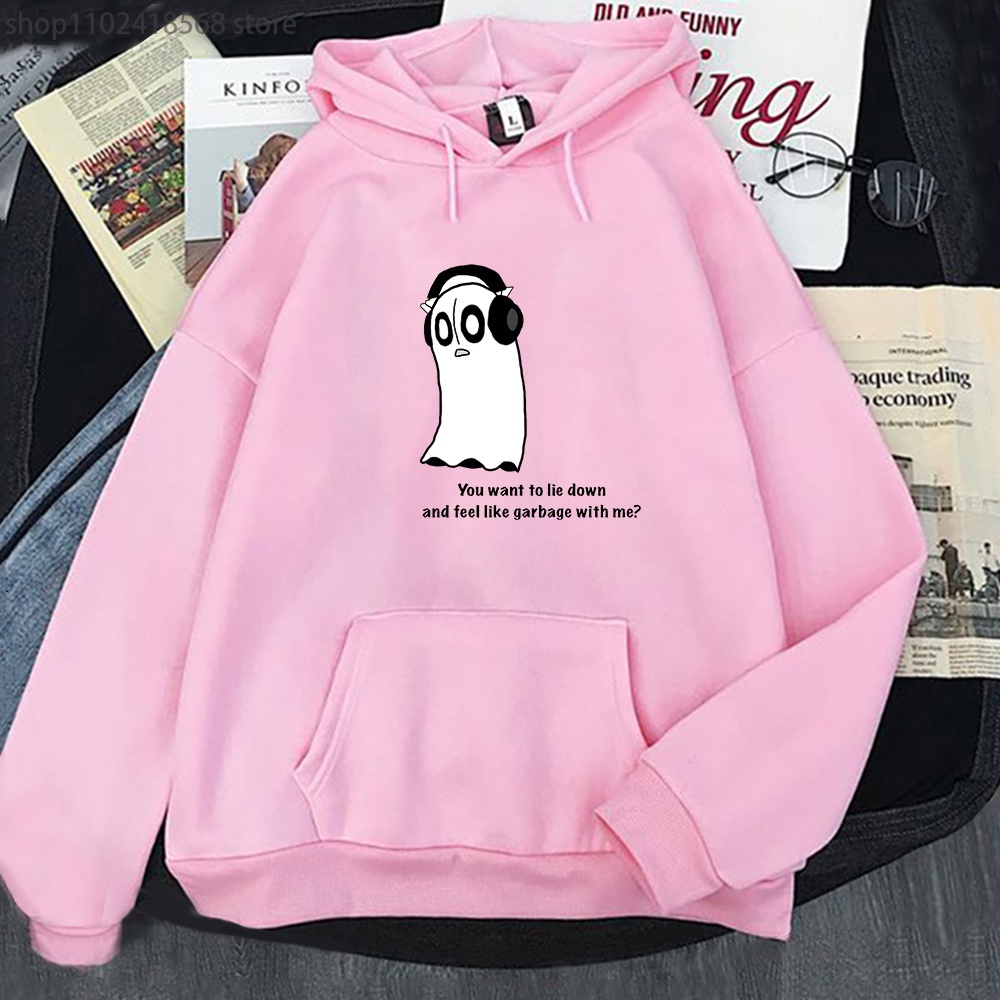 Undertale Áo Hoodie In Hình Hoạt Hình Anime napstablook ghost Thời Trang Cho Nam Nữ