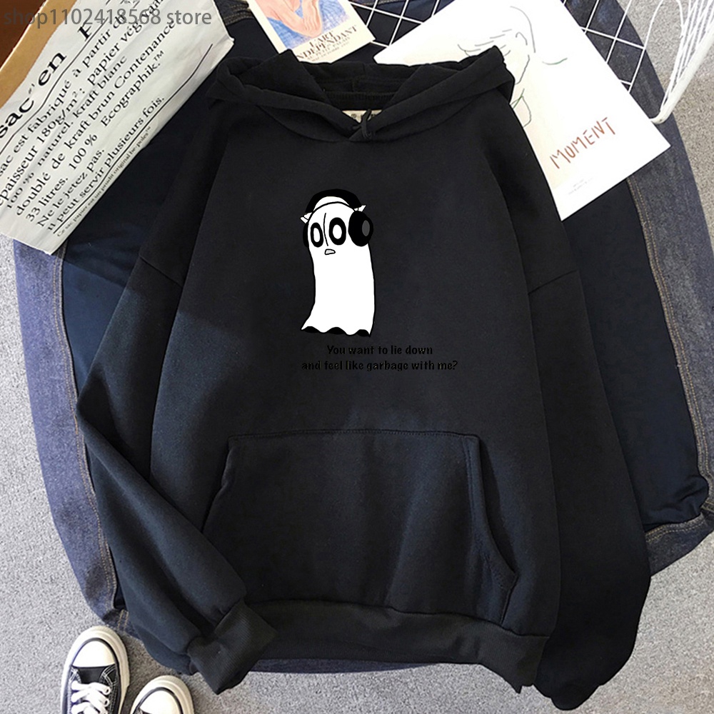 Undertale Áo Hoodie In Hình Hoạt Hình Anime napstablook ghost Thời Trang Cho Nam Nữ