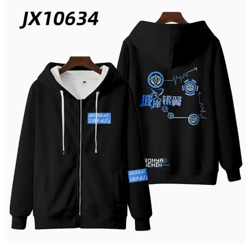 Honkai Áo Khoác hoodie Có Khóa Kéo In Họa Tiết 3d Phong Cách hip hop Cho Nam Và Nữ