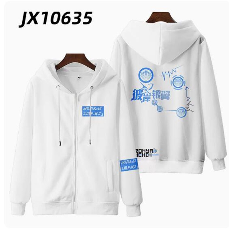 Honkai Áo Khoác hoodie Có Khóa Kéo In Họa Tiết 3d Phong Cách hip hop Cho Nam Và Nữ