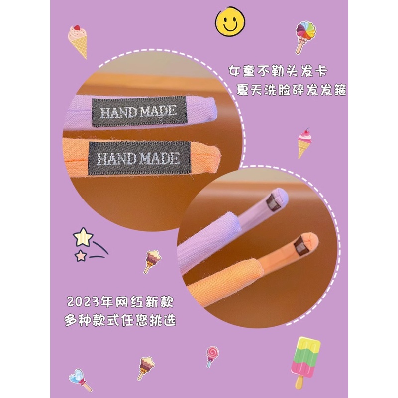 Băng Đô Cài Tóc dopamine Màu Kẹo Dễ Thương Chống Trượt Hàn Quốc Cho Bé Gái