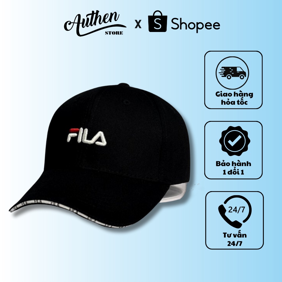Nón lưỡi trai Fila màu đen hàng xuất dư cao cấp free size dành cho cả nam và nữ