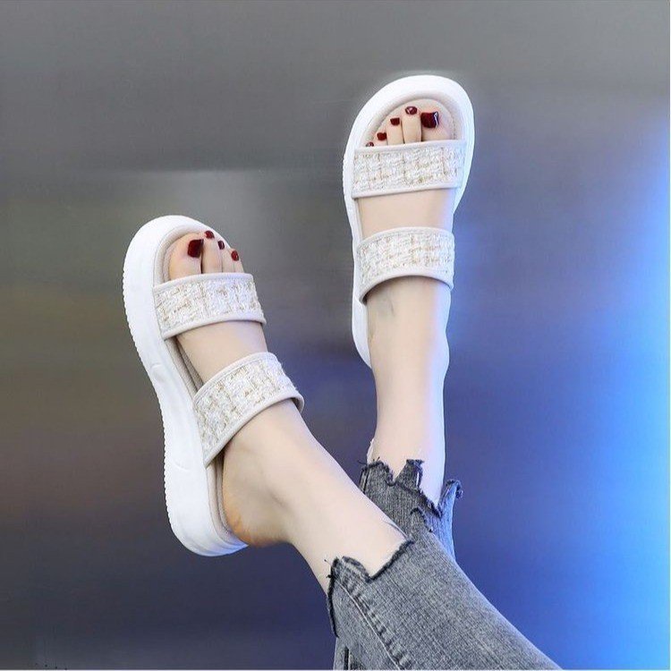 Sandal Quai Ngang Đế Dày Phong Cách Mới Cho Nữ