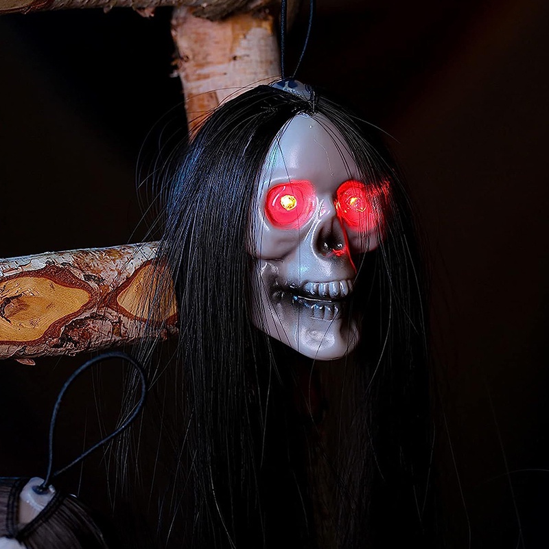 Xuan Bộ Xương Đầu Lâu Phát Sáng Mắt Dài Hóa Trang halloween 2023 vn