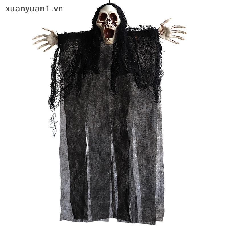 Xuan Bộ Xương Ma Tóc Dài Phát Sáng Trang Trí Tiệc halloween Có Mắt Phát Sáng Trong Bóng Tối vn