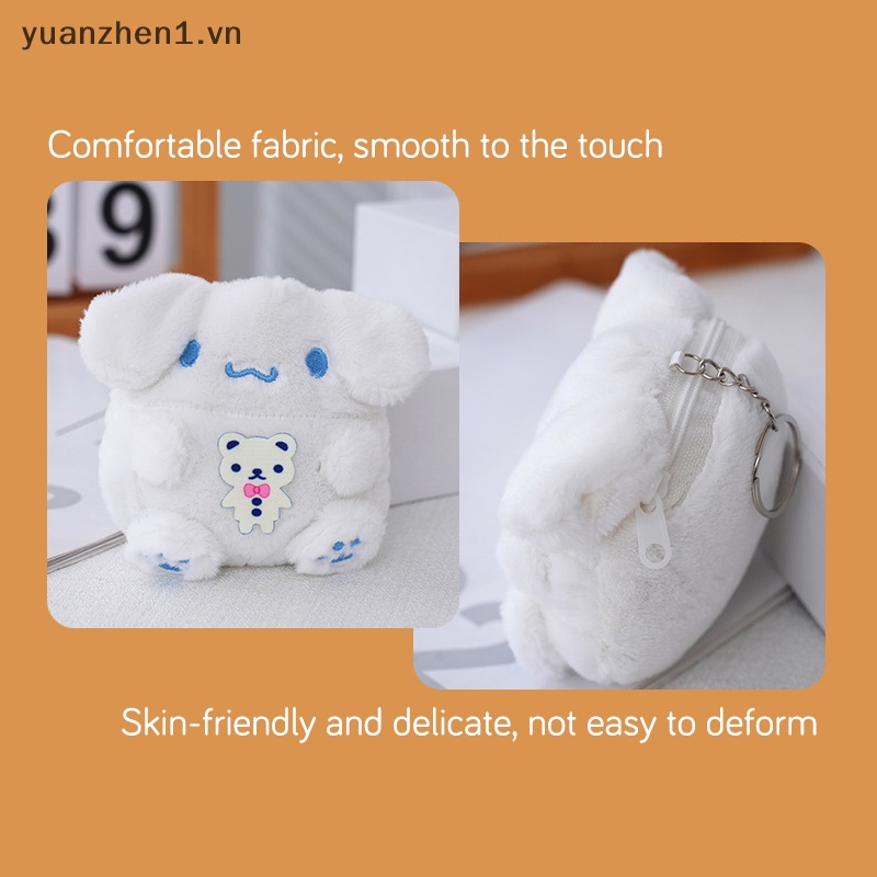 Zheng Ba Lô Đựng Tiền Xu Cầm Tay Hình Chó Mèo kt Cún kuromi plushie sanrio Nhồi Bông Dễ Thương Cho Bạn Gái vn