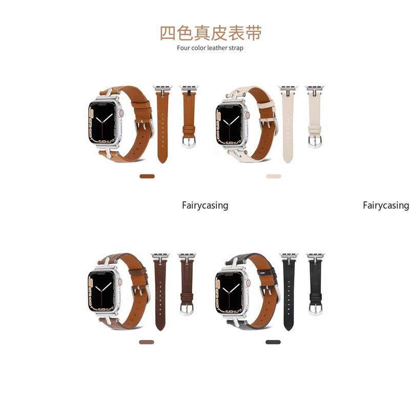 Dây Đeo Bằng Da Thật Cho Đồng Hồ Thông Minh apple watch 49mm 41mm 45mm 40mm 44mm 38mm / 42mm correa iwatch series ultra 8 7 6 se 5 4 3