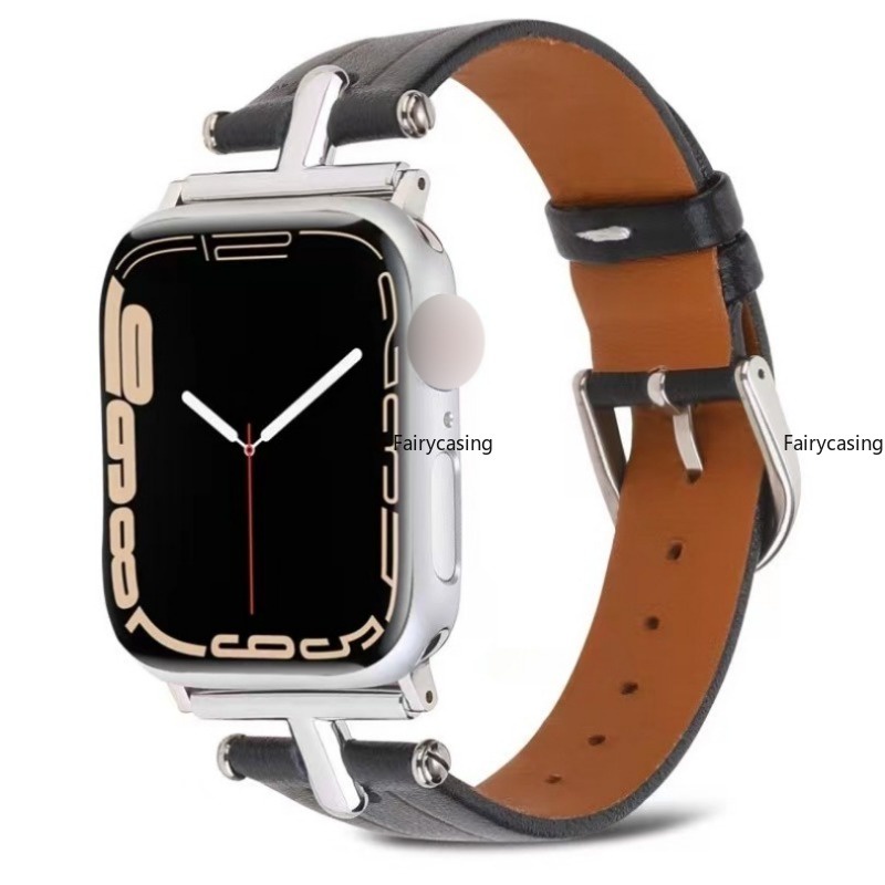 Dây Đeo Bằng Da Thật Cho Đồng Hồ Thông Minh apple watch 49mm 41mm 45mm 40mm 44mm 38mm / 42mm correa iwatch series ultra 8 7 6 se 5 4 3