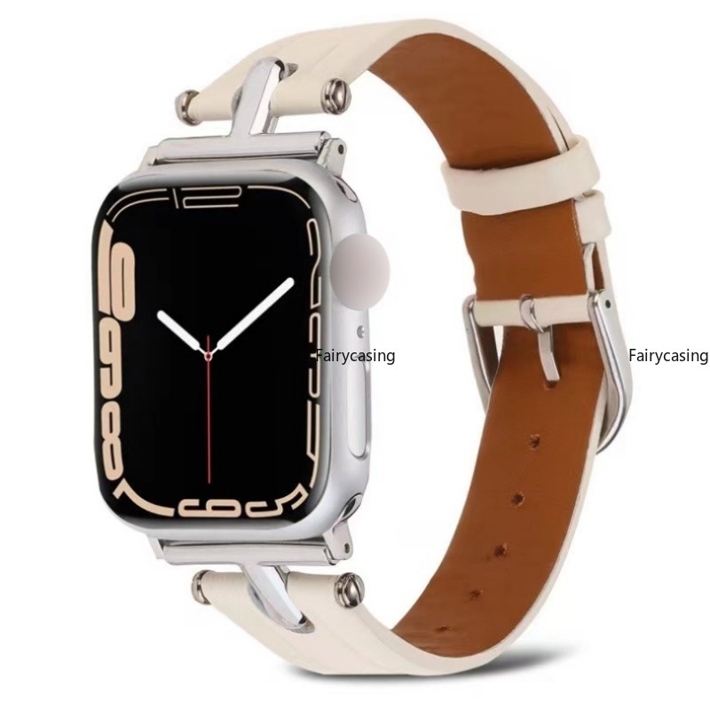Dây Đeo Bằng Da Thật Cho Đồng Hồ Thông Minh apple watch 49mm 41mm 45mm 40mm 44mm 38mm / 42mm correa iwatch series ultra 8 7 6 se 5 4 3
