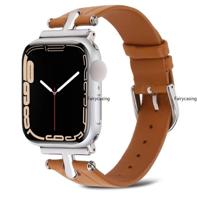 Dây Đeo Bằng Da Thật Cho Đồng Hồ Thông Minh apple watch 49mm 41mm 45mm 40mm 44mm 38mm / 42mm correa iwatch series ultra 8 7 6 se 5 4 3