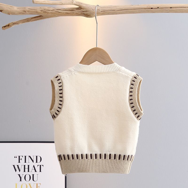 Áo sweater Dệt Kim Sát Nách Thời Trang Xuân Thu Cho Bé Trai