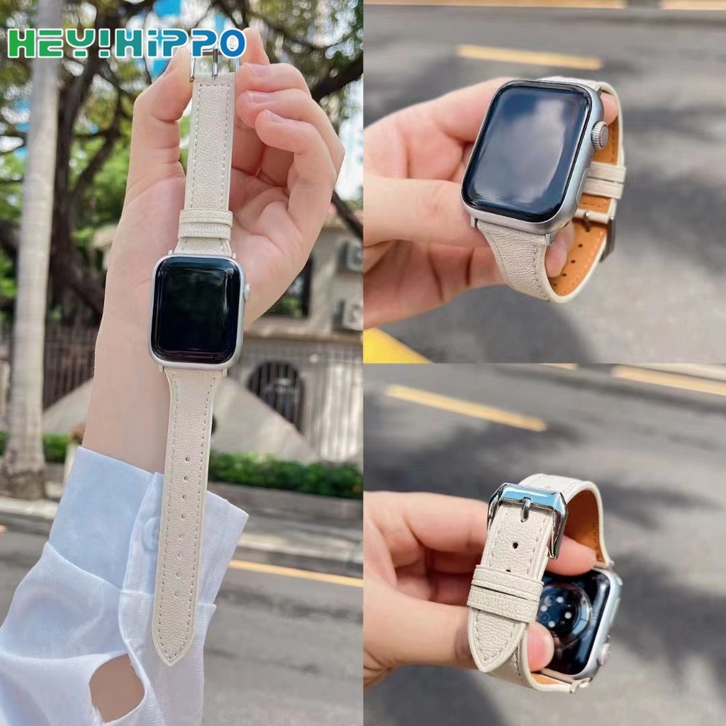 Dây Đeo Bằng Da Cho Đồng Hồ Thông Minh series 8 / 7 / 6 / 5 / se / 4 / 3 / 2 iwatch 45 / 44 / 41 / 42 / 40 / 38 / 49mm