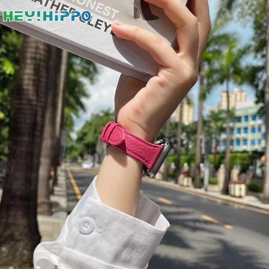 Dây Đeo Bằng Da Cho Đồng Hồ Thông Minh series 8 / 7 / 6 / 5 / se / 4 / 3 / 2 iwatch 45 / 44 / 41 / 42 / 40 / 38 / 49mm