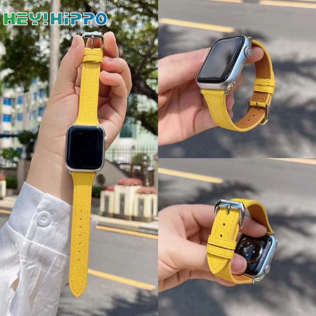 Dây Đeo Bằng Da Cho Đồng Hồ Thông Minh series 8 / 7 / 6 / 5 / se / 4 / 3 / 2 iwatch 45 / 44 / 41 / 42 / 40 / 38 / 49mm