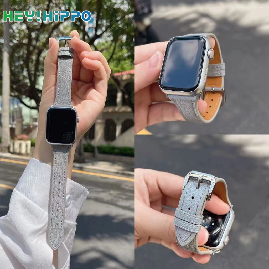 Dây Đeo Bằng Da Cho Đồng Hồ Thông Minh series 8 / 7 / 6 / 5 / se / 4 / 3 / 2 iwatch 45 / 44 / 41 / 42 / 40 / 38 / 49mm