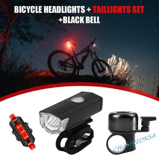 Đèn led 300lm sạc usb gắn phía trước xe đạp leo núi