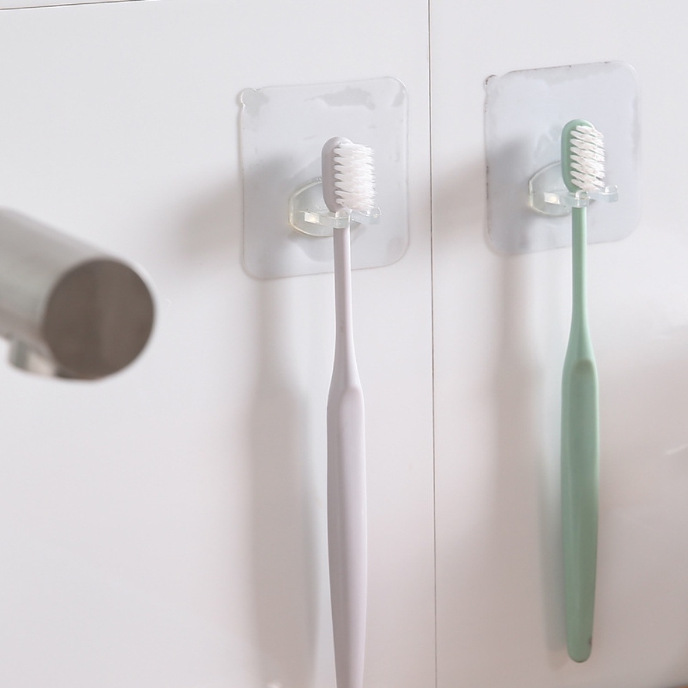 Đồ dùng phòng tắm Bàn chải đánh răng Bìa Punch-free Bàn chải đánh răng Đứng Traceless Dao cạo Giá đỡ Bàn chải đánh răng đa chức năng Miyia