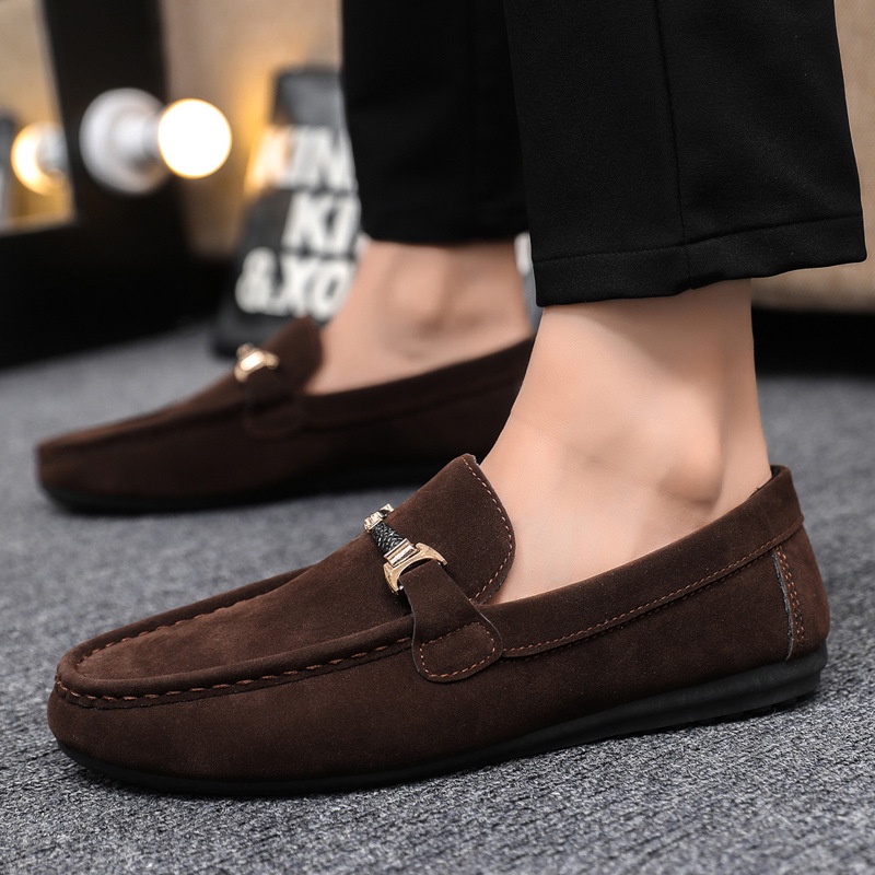 Giày Lười Da Lộn Thời Trang Dành Cho Nam