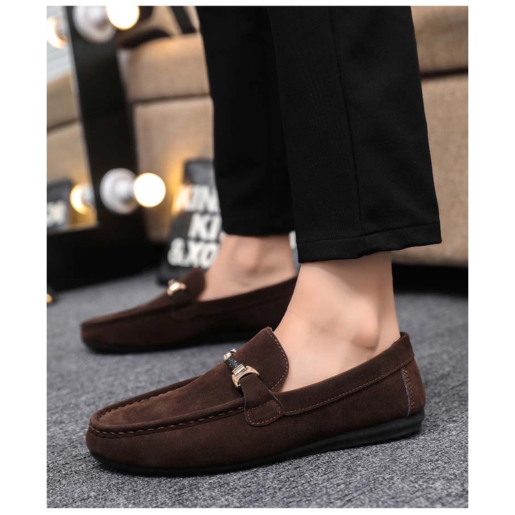 Giày Lười Da Lộn Thời Trang Dành Cho Nam