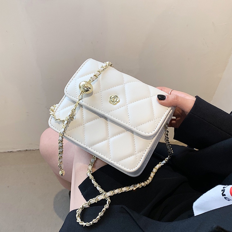 Túi Đeo Chéo mini Hình Vuông Họa Tiết Hình Thoi Thời Trang 2022 Mới Cho Nữ