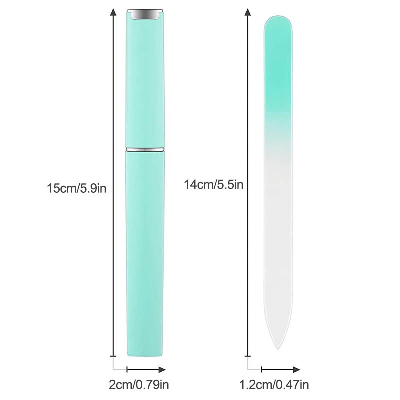 Bộ 3 Cây Dũa Móng Tay / Chân Bằng Kính Hai Mặt Kèm Hộp Đựng Dành Cho Nữ