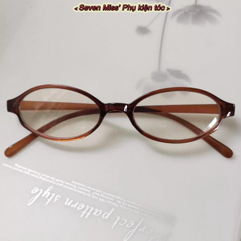 SevenMiss Mắt Kính Gọng Oval Nhỏ Màu Xanh Dương Gradient Phong Cách Retro Cho Nữ