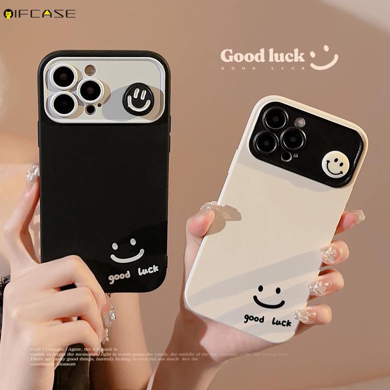 Ốp Điện Thoại Mềm Hình Mặt Cười May Mắn Cho iphone 14 13 12 11 pro xs max xr x 7 8 plus