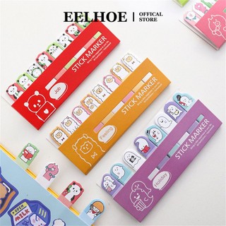 Eelhoe 120 tờ giấy dán hoạt hình dễ thương có thể xé nhãn dán danh mục sinh viên mô hình giấy dính thêm bầu không khí miiki_vn