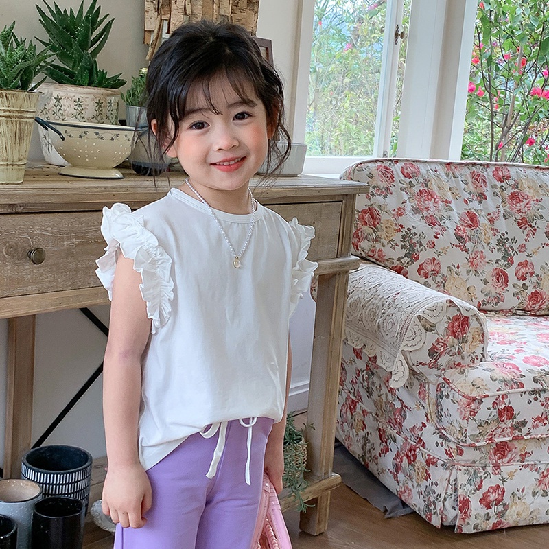 Áo Thun Tay Ngắn Cổ Tròn Màu Trơn Phong Cách Hàn Quốc Dễ Thương Thời Trang Mùa Hè Cho Nữ