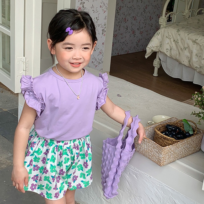 Áo Thun Tay Ngắn Cổ Tròn Màu Trơn Phong Cách Hàn Quốc Dễ Thương Thời Trang Mùa Hè Cho Nữ