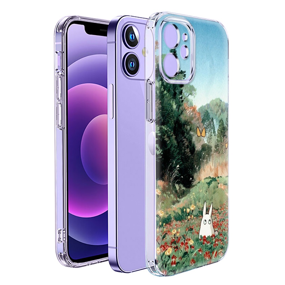 Dễ Thương Ốp Điện Thoại silicone Mềm Trong Suốt Chống Sốc In Hình totoro Cho iphone 14 pro max 11 13 12 x xr xs 7 8 plus se 2020